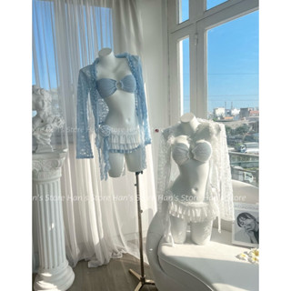 [HAN’S STORE ]SET BIKINI VÁY BÈO TẶNG ÁO KHOÁT TẶNG HOA CÀI RỜI HOTTREND HÈ 2025(ẢNH THẬT)