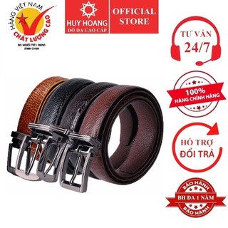 Dây thắt lưng nữ huy hoàng da đà điểu màu đen, nâu đất, vàng bò, nâu đỏ hp5401-02-03-10