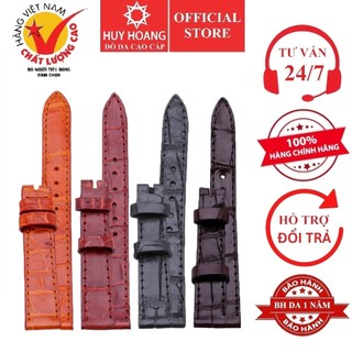 Dây đồng hồ Huy Hoàng da cá sấu size nhỏ nhiều màu HP8226-27-28-29