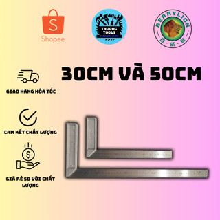Thước ke góc vuông inox 30cm và 50cm Berrylion | Thước góc, Thước ke góc 90 độ