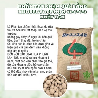 Phân quả bàng tan chậm 12-6-6 - phân tan chậm nhật bản gói 1kg