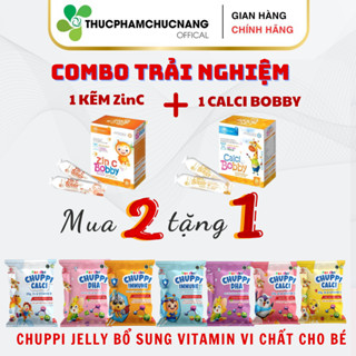 COMBO TRẢI NGHIỆM: 1 Canxi hữu cơ cho bé CANXI BOBBY TW và 1 Kẽm ZIN C BOBBY KID TW Hanopharco
