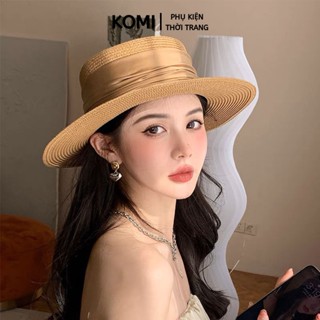 Mũ cói thời trang KOMI nón cói nữ rộng vành cao cấp phong cách hè trẻ trung nữ tính