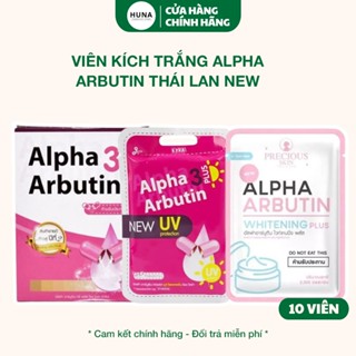 Viên kích trắng alpha arbutin Thái Lan New Uv Vỉ 10 Viên Hàng Thái Lan Chính Hãng