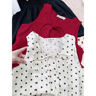 Set chấm bi cổ tim