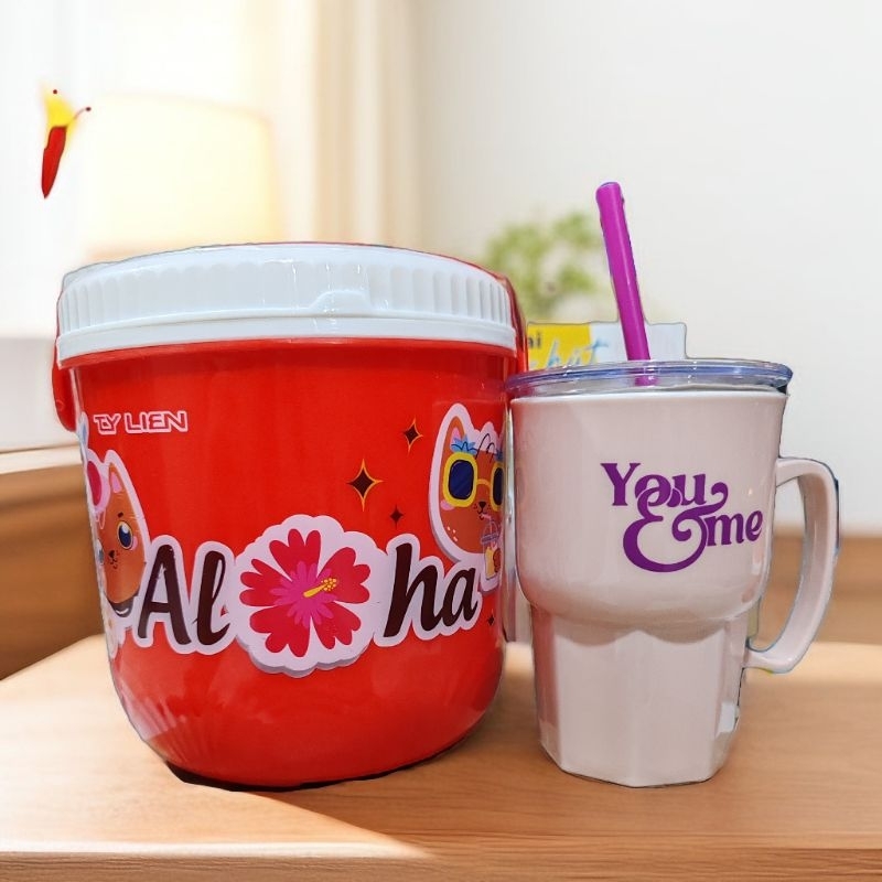 Combo bình 1,5 lít và ly giữ nhiệt nhỏ 550ml