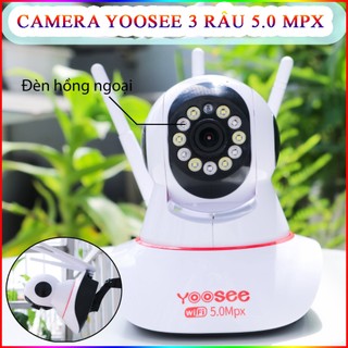 Camera Yoosee 3 Râu 5.0 Góc Rộng Siêu Nét Full Hd Đàm Thoại 2 Chiều Full Box