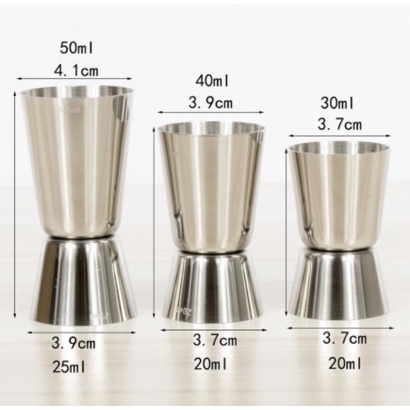 Ly đong/ jigger 2 đầu INOX 20/40ml -  Dụng cụ pha chế