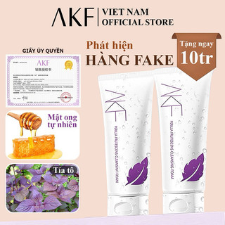 { AKF }Sữa rửa mặt tía tô-sữa rửa mặt trắng da axit amin tía tô giúp kiềm dầu,làm sạch sâu ngừa mụn-srm tạo bọt dưỡng ẩm