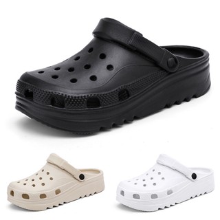 Dép Sục Lỗ Nam Đế Cao 4cm Đi Mưa Siêu Nhẹ - Dép Cross Cá Sấu Nam Lỗ Thoáng Khí Đi Biển Chống Trượt - SL056