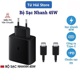 Bộ Sạc Nhanh 45W SS Tương Thích Note 10 Plus Note 20 S21 S22 S22 Plus S22 Ultra Type C to Type C 5A
