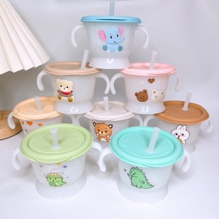 CỐC tập uống, tập hút 3 giai đoạn Lion Baby có vạch chia ml
