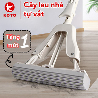  Cây lau nhà tự vắt KOTO chất liệu cao su non thấm hút siêu nhanh,tặng 1 mút 