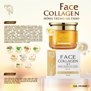 KEM FACE COLLAGEN X3 ĐÔNG TRÙNG HẠ THẢO - KEM FACE NGÀY MP ĐÔNG ANH NGUYỄN HUỲNH NHƯ HỘP 15G