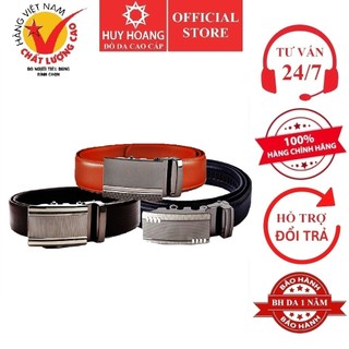 Thắt lưng nam da bò huy hoàng 3,2p màu da, đen, nâu hp4131-32-33