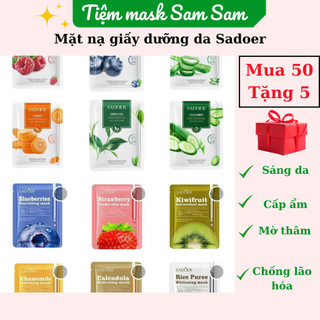 Mặt nạ giấy SADOER dưỡng da, dưỡng trắng da cấp ẩm mờ thâm