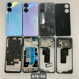 Bộ vỏ oppo A78 zin đầy đủ phím, kính cam, khay sim