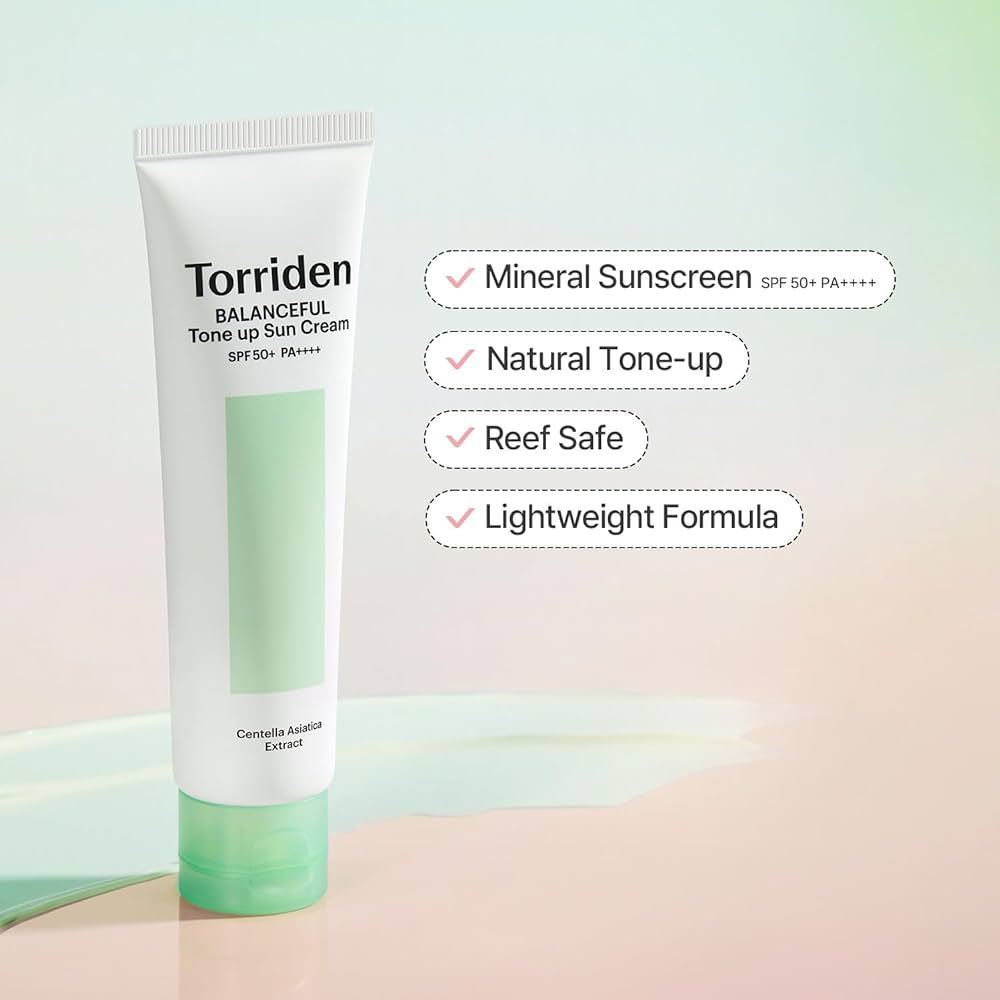 Kem Chống Nắng Nâng Tông Da Torriden BALANCEFUL Cica Tone-Up Sun Cream 60ml SPF50+ PA++++