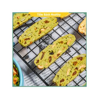Bánh ăn vặt biscotti healthy , ăn kiêng , giảm cân , sẵn vị matcha + cacao + vani