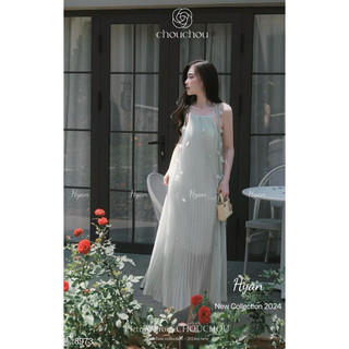 Váy maxi 2 dây nơ nữ tính