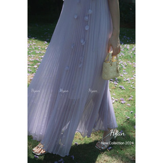 Váy maxi 2 dây nơ nữ tính