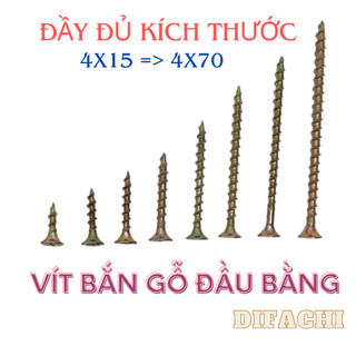 100gr Vít đầu bằng 7 màu. Vít đầu bằng bắn gỗ chuyên dụng giá tốt, cam kết chất lượng sản phẩm