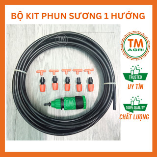 Bộ kít 5 béc tưới phun sương màu cam 1 hướng, béc phun sương tưới cây, làm mát ban công, sân vườn
