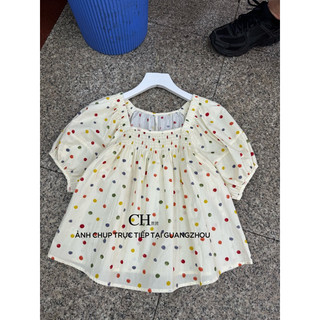 Áo thô babydoll chấm bi nhiều màu QCL1