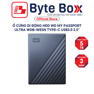 Ổ cứng di động HDD Western Digital My Passport Ultra WDB-WESN Type-C USB3.0 2.5" 1TB/2TB/4TB/ 5TB 5Gbps Bảo hành 3 năm