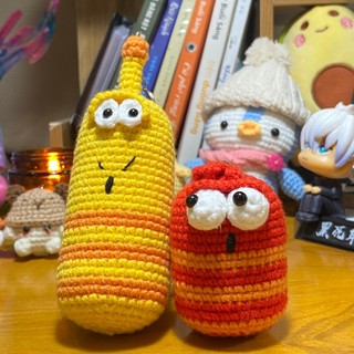 Móc khóa len ấu trùng tinh nghịch handmade, móc khóa larva, móc khóa dễ thương, quà tặng thủ công cho bạn bè