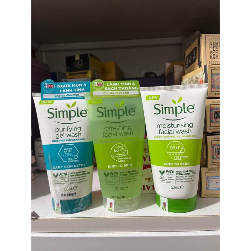 Sữa Rửa Mặt Simple 150ml