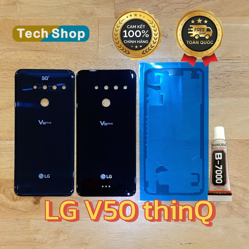 LG V50 ThinQ Nắp kính lưng chính hãng LG V50 ThinQ có ron keo lưng, 3 chấu lưng, không chấu lưng