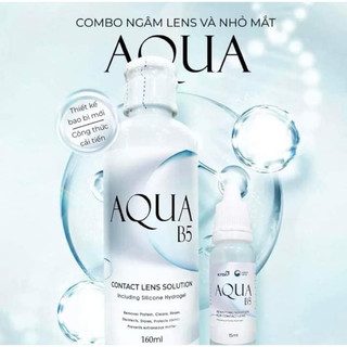  COMBO NƯỚC NGÂM LENS VÀ NHỎ MẮT HỮU CƠ AN TOÀN LÀNH TÍNH HÀN QUỐC AQUA B5  RUBY EYES  FRESH EYES 