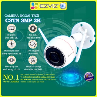 Camera wifi Ezviz ngoài trời C3TN 2MP/3MP chính hãng, đàm thoại 2 chiều, màu đêm