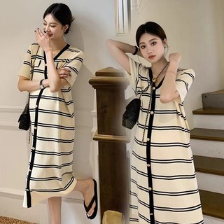 Váy len bầu công sở đầm bầu mùa đông chất len dày dặn đẹp