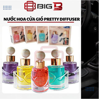 Nước hoa ô tô kẹp cửa gió cao cấp pretty diffuser 30ml big b store