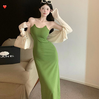đầm thun lụa dáng dài 2 dây cước phối chất thun lụa mềm có mút ngực