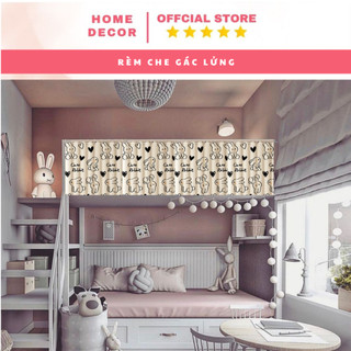 Rèm che gác lửng HOME DECOR, rèm che gác xép phòng trọ tạo không gian riêng tư kín đáo, vải poly mỏng nhẹ cản sáng 65%