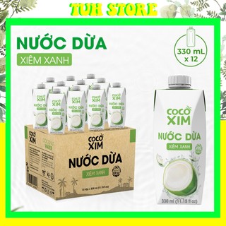  Thùng 12 Hộp 330ml Nước Dừa Xiêm Xanh CoCoxim Đóng Hộp-TUH 