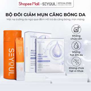 Bộ Đôi Giảm Mụn Căng Bóng Da SEYOUL - Mặt nạ thạch & Mặt nạ cà rốt