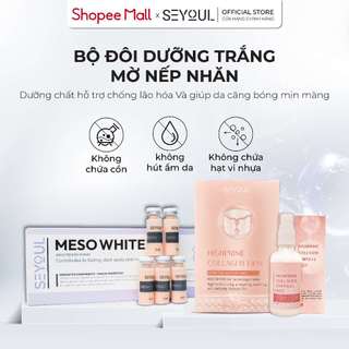 Bộ Đôi Dưỡng Trắng Mờ Nếp Nhăn SEYOUL - Tinh chất dưỡng trắng Meso White & Bộ mặt nạ Xịt Collagen Thuỷ Phân