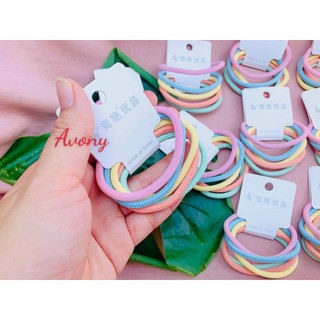 Set thun cột tóc thun trơn gam màu đẹp