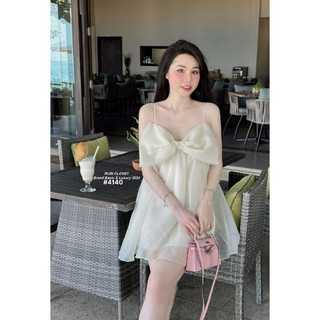 Váy tơ nơ tiểu thư, đầm nơ bigsize đi tiệc đi chơi siêu xinh