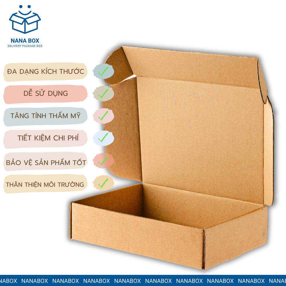 FREESHIP 20 Hộp Giấy Carton Nắp Gài Đóng Gói Hàng Hóa | Hộp Carton Lớn Nhỏ Đựng Sản Phẩm Cod Giá Rẻ