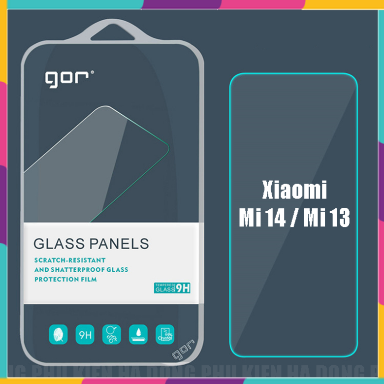 (Kính Gor) Kính cường lực Xiaomi 14, Xiaomi 13 Gor full hộp