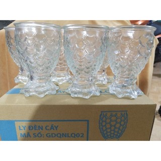 Ly cá trung làm đèn cầy 100ml.Hộp 6 ly.Tặng kèm tim đế