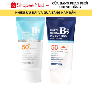 Kem Chống Nắng Phục Hồi Dưỡng Trắng B5 PRETY SKIN Hàn Quốc Hydra B5 SPF50+ PA+++ 70ML
