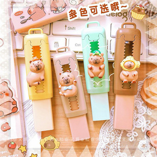 Gôm, Tẩy Bút Chì Dạng Bút Đẩy Gắn Charm CAPYBARA/LABUBU/SARINO/UNICORN Cute