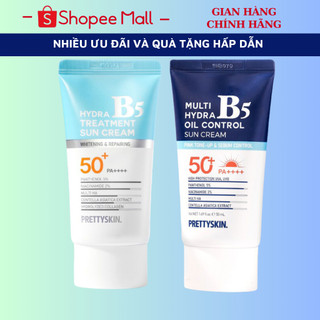 Kem Chống Nắng Phục Hồi Dưỡng Trắng B5 PRETY SKIN Hàn Quốc Hydra B5 SPF50+ PA+++ 70ML