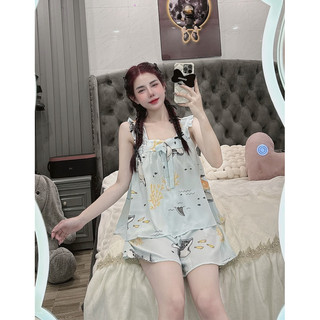 bộ lụa mango cánh tiên đùi hình dễ thương(42-65kg)